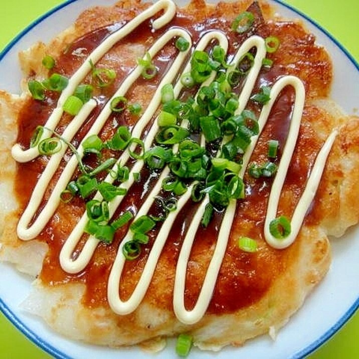 新玉ねぎとアミエビのお好み焼き